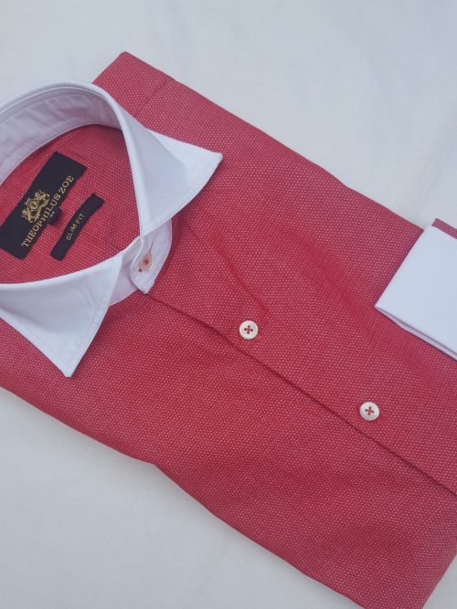 Coral Jacquard Shirt