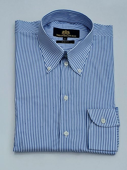 Blue & White Striped Shirt
