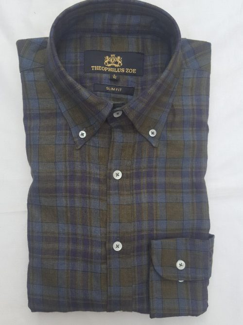 Green Plaid Linen