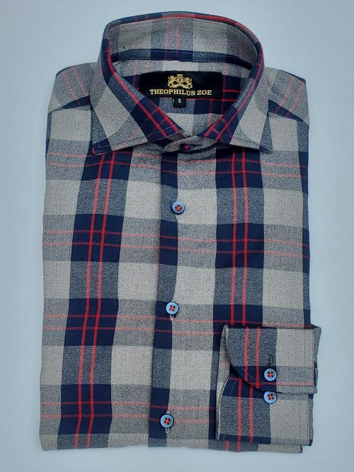 Melange-plaid-shirt
