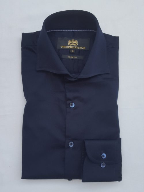 Navy Broadcloth shirt